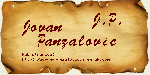 Jovan Panzalović vizit kartica
